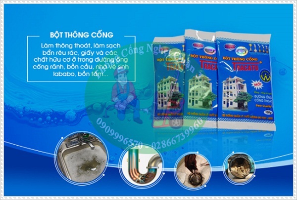 Một số loại bột th&ocirc;ng cống phổ biến
