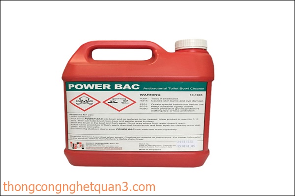 H&oacute;a chất khử m&ugrave;i h&ocirc;i nh&agrave; vệ sinh Power BAC